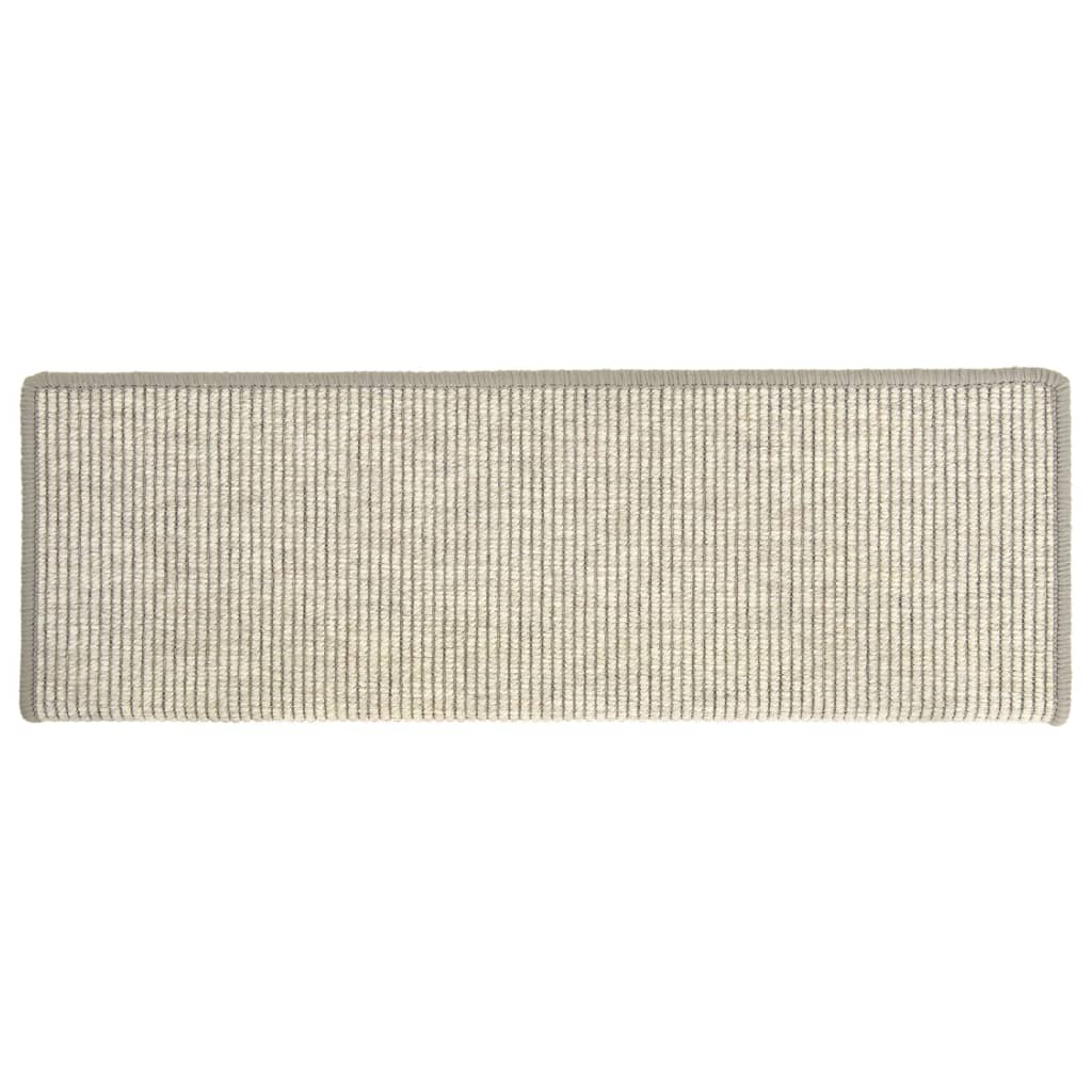 Trappematter 15 stk 65x21x4 cm sølv rektangulær kant