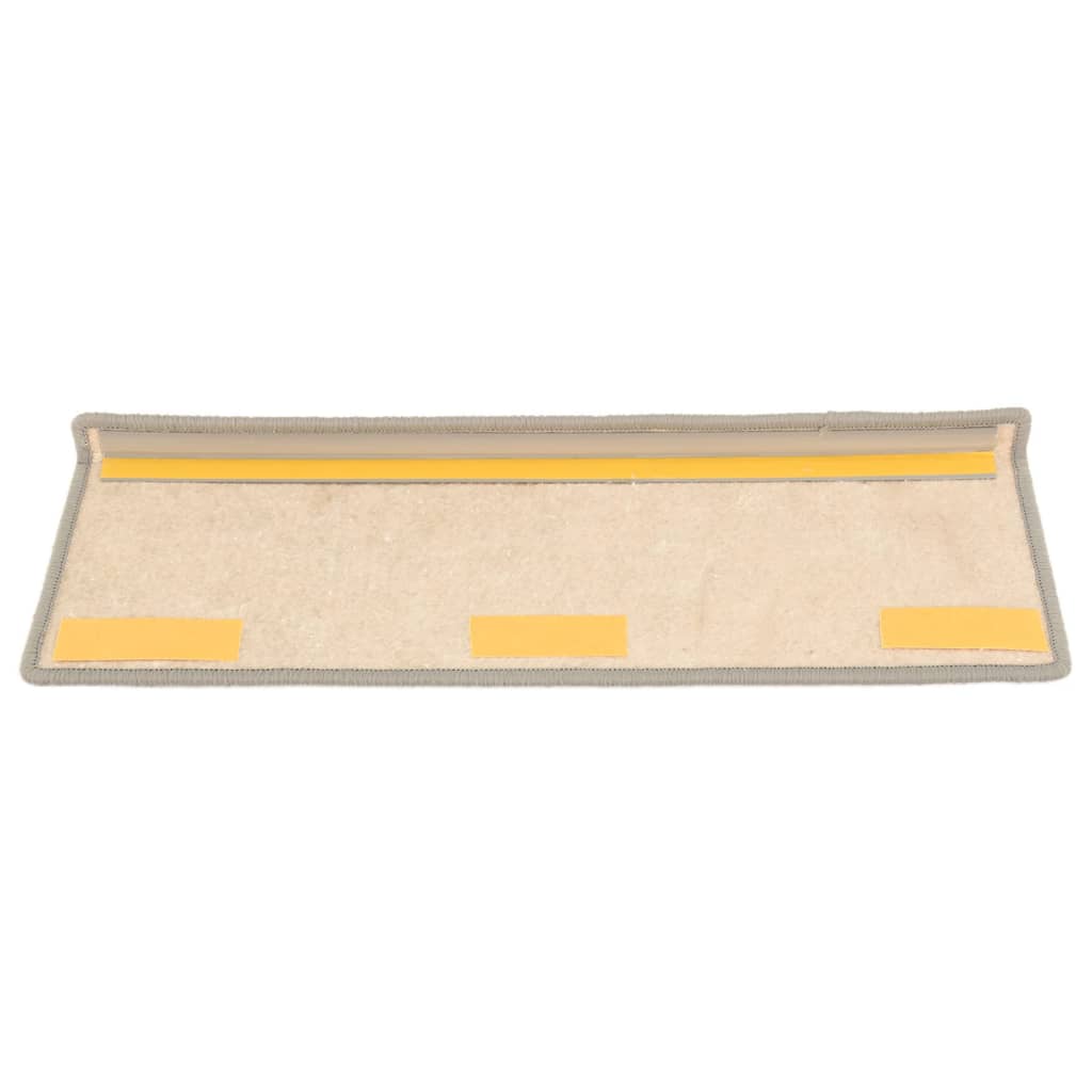 Trappematter 15 stk 65x21x4 cm sølv rektangulær kant