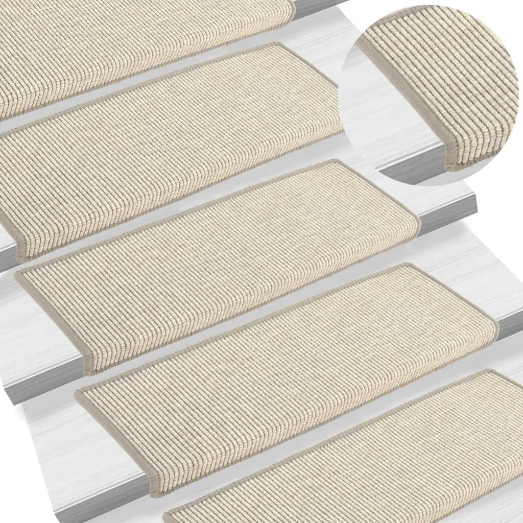Trappematter 15 stk 65x21x4 cm sølv rektangulær kant