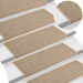 Trappematter 15 stk 65x21x4 cm mørk beige rektangulær kant