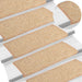 Trappematter 15 stk 65x21x4 cm lysebrune rektangulære kanter