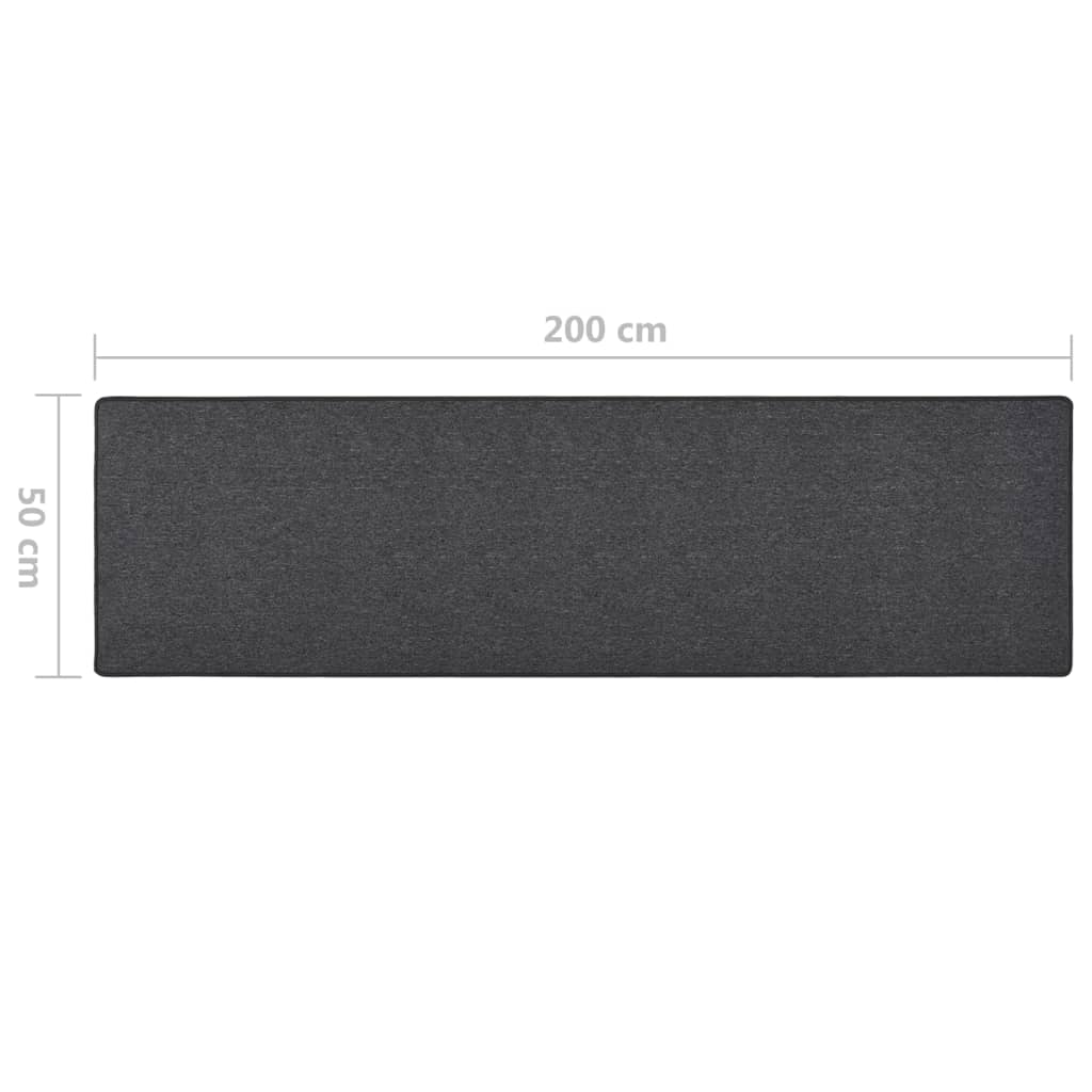 Teppeløper i antrasitt 50x200 cm
