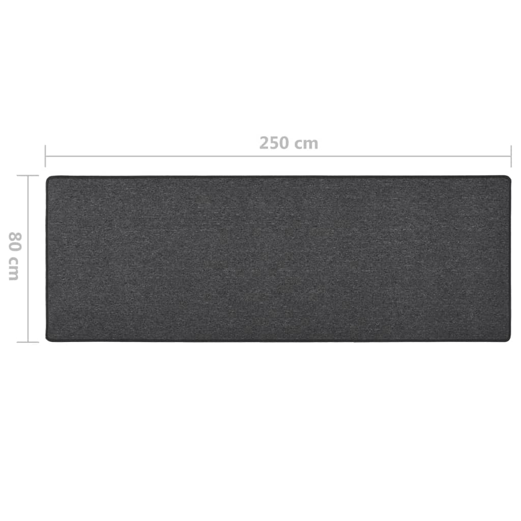 Teppeløper i antrasitt 80x250 cm