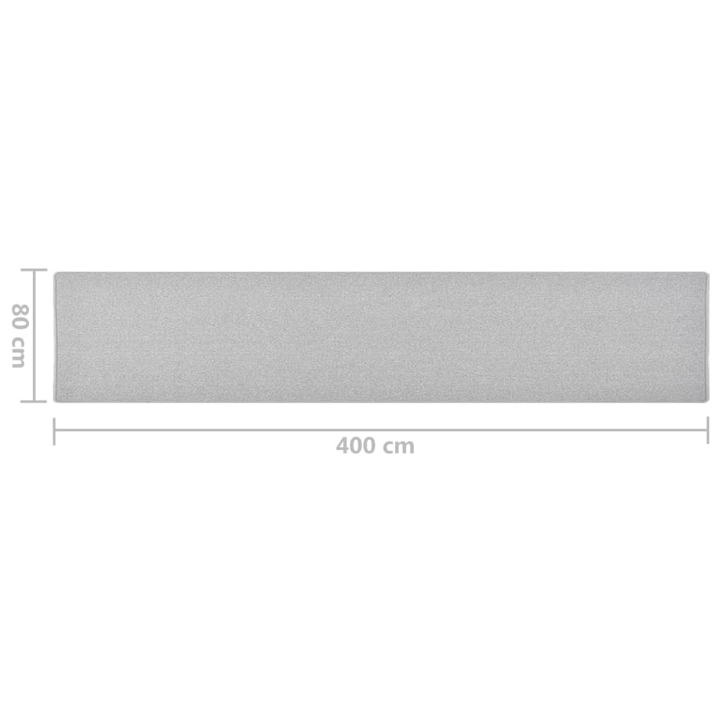 Teppeløper lysegrå 80x400 cm
