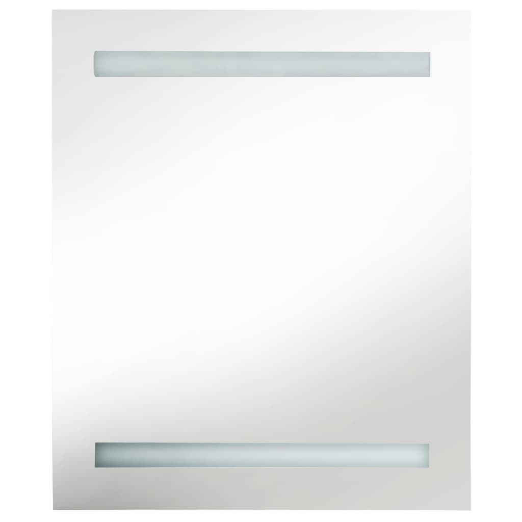 LED-speilskap til bad svart 50x14x60 cm