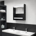 LED-speilskap til bad svart 50x14x60 cm