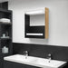 LED-speilskap til bad eik 50x14x60 cm