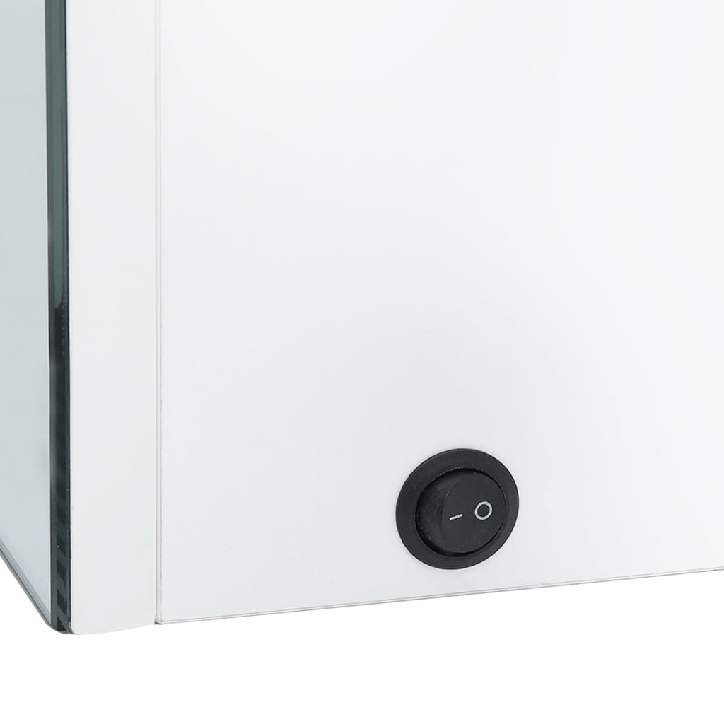 LED-speilskap til bad blank hvit 50x14x60 cm