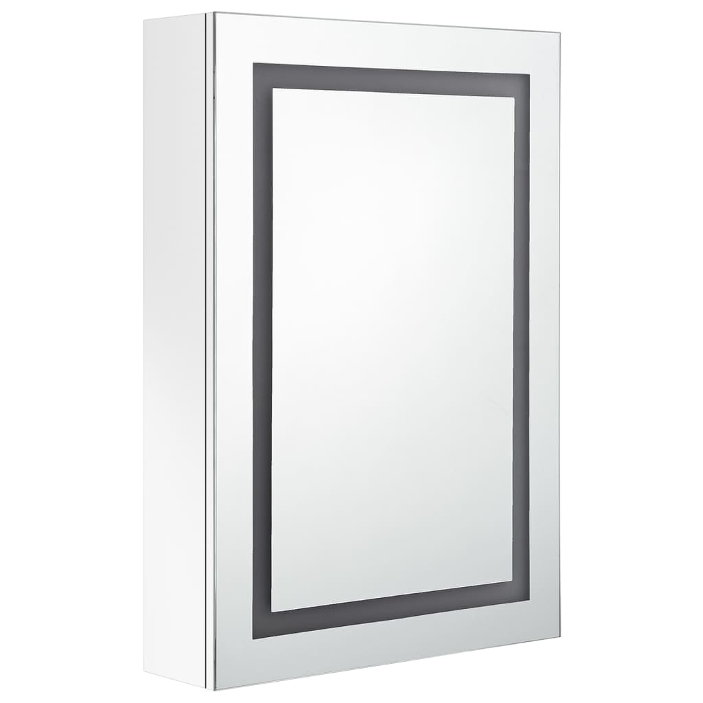 LED-speilskap til bad blank hvit 50x13x70 cm