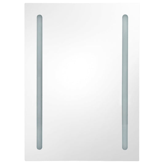 LED-speilskap til bad blank hvit 50x13x70 cm