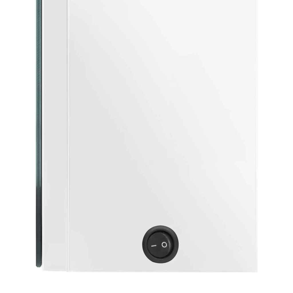 LED-speilskap til bad blank hvit 50x13x70 cm