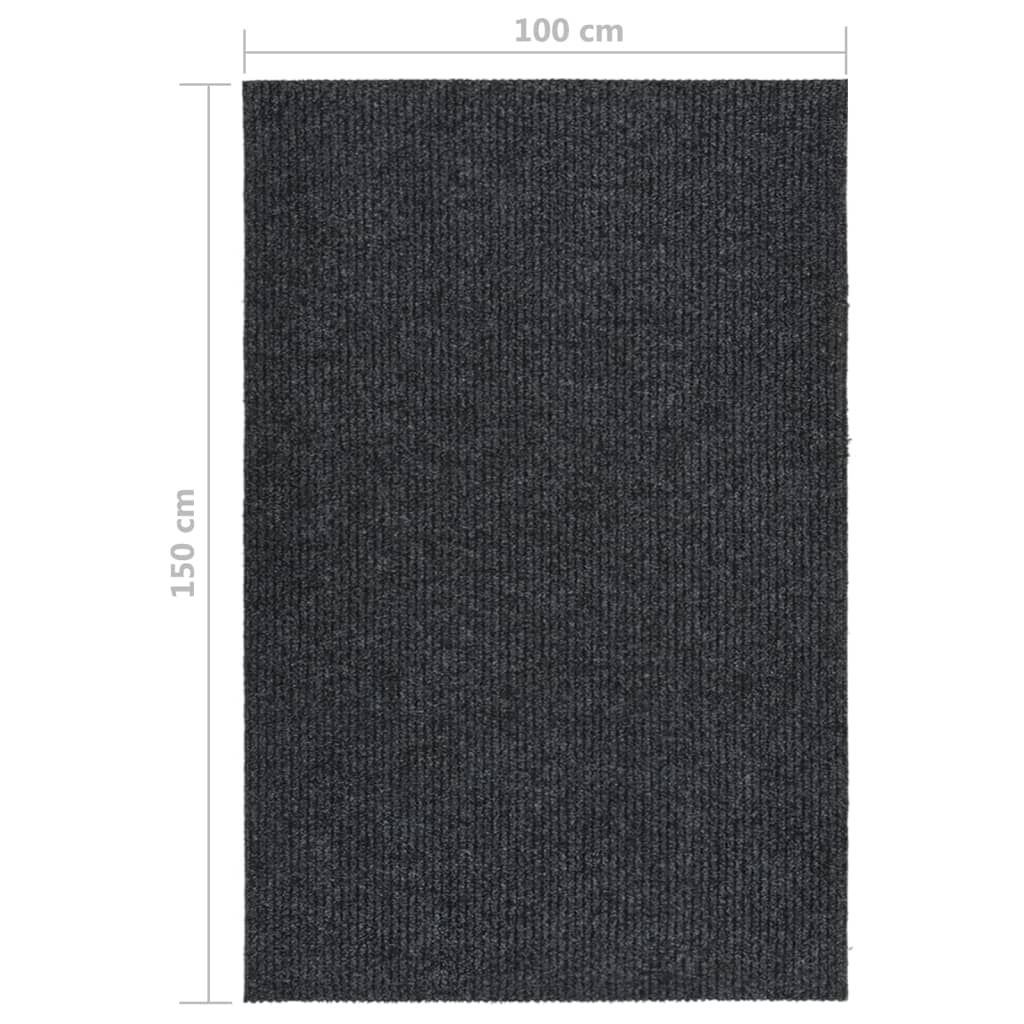 Smussfangende teppeløper 100x150 cm antrasitt