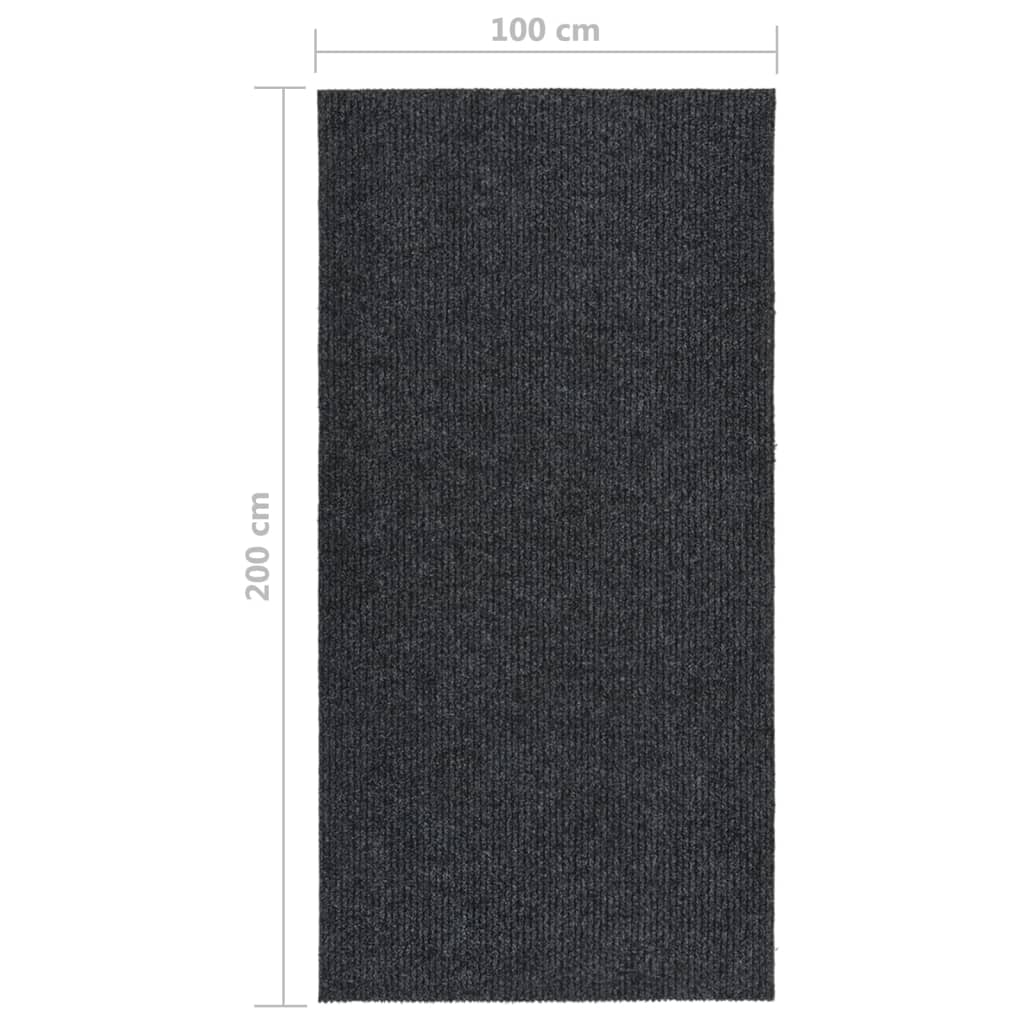 Smussfangende teppeløper 100x200 cm antrasitt