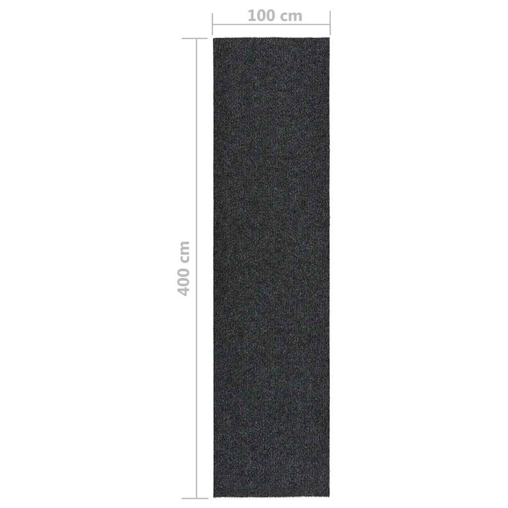 Smussfangende teppeløper 100x400 cm antrasitt