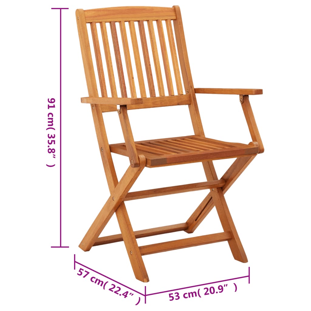 Klappstoler 4 stk heltre eukalyptus