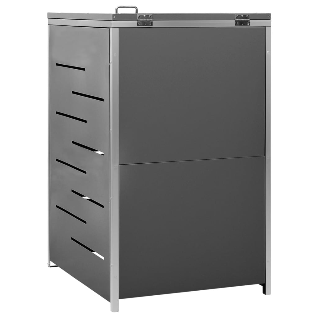 Søppeldunkskur enkelt 69x77,5x112,5 cm rustfritt stål