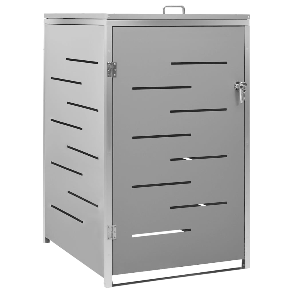 Søppeldunkskur enkelt 69x77,5x115 cm rustfritt stål