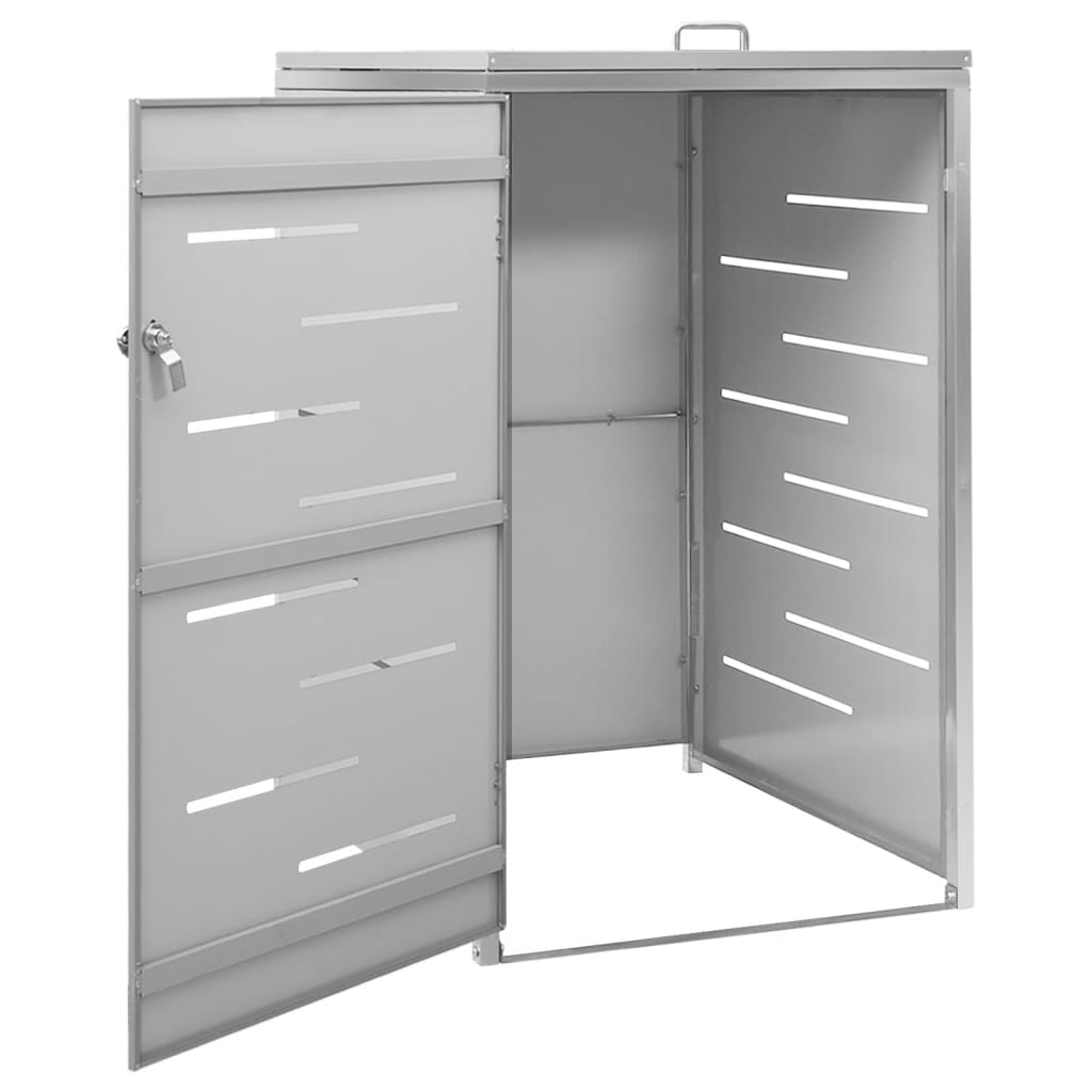 Søppeldunkskur enkelt 69x77,5x115 cm rustfritt stål