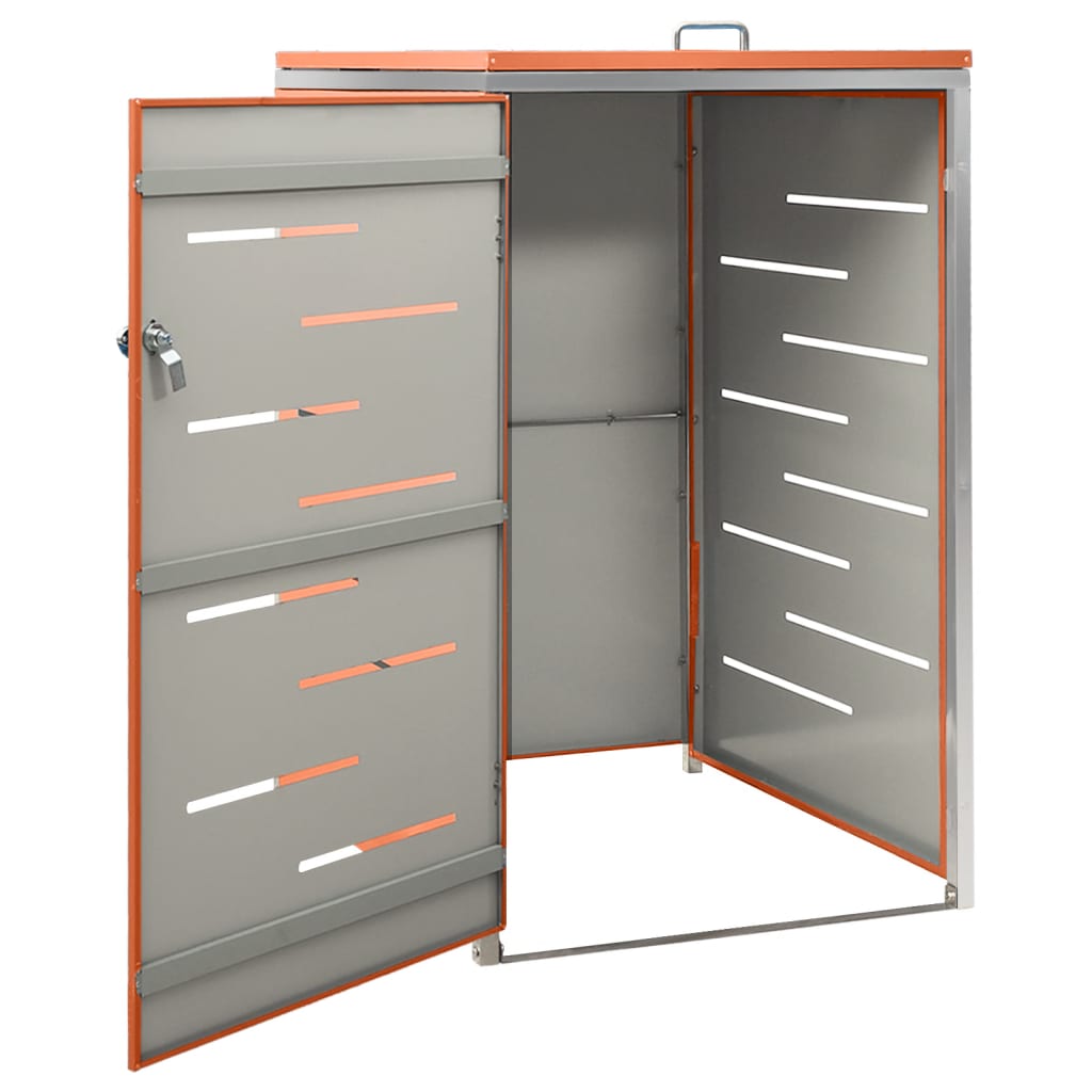 Søppeldunkskur enkelt 69x77,5x115 cm rustfritt stål
