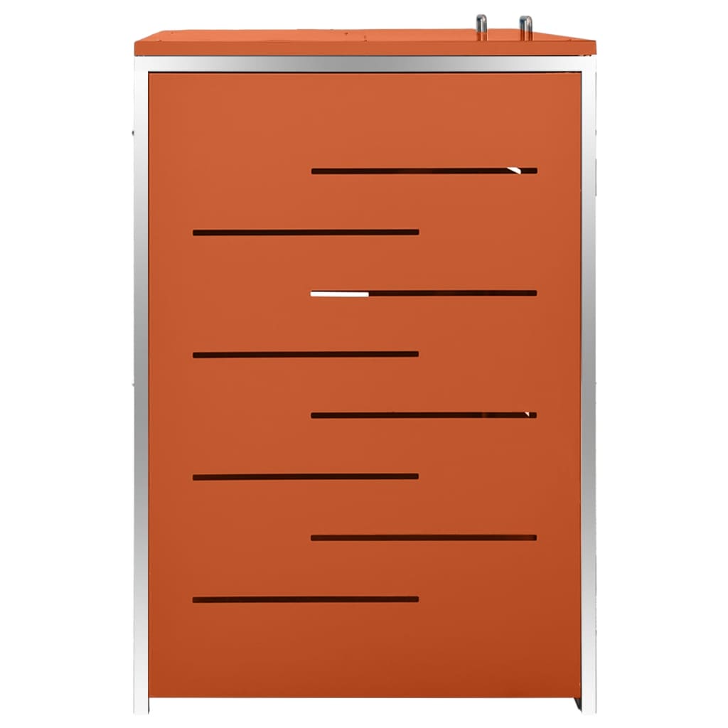 Søppeldunkskur dobbelt 138x77,5x115 cm rustfritt stål