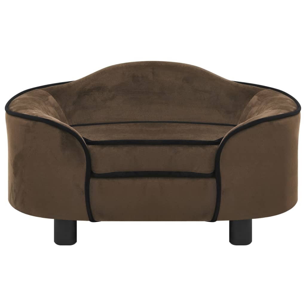 Hundesofa brun 67x47x36 cm plysj