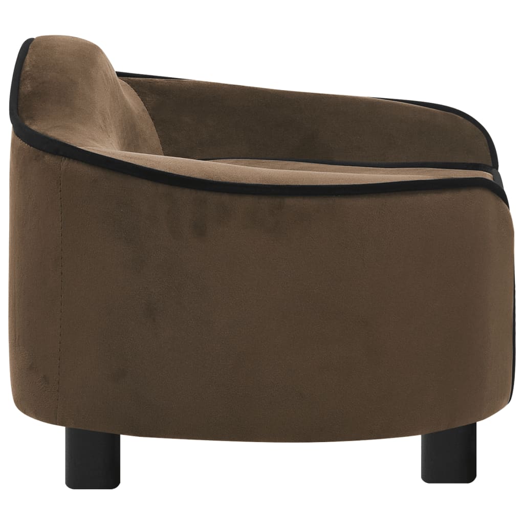 Hundesofa brun 67x47x36 cm plysj