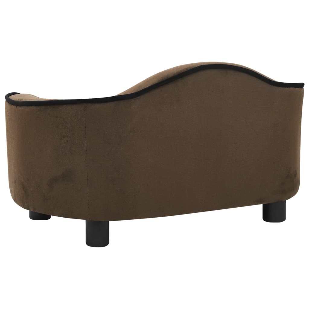 Hundesofa brun 67x47x36 cm plysj