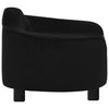 Hundesofa svart 67x47x36 cm plysj