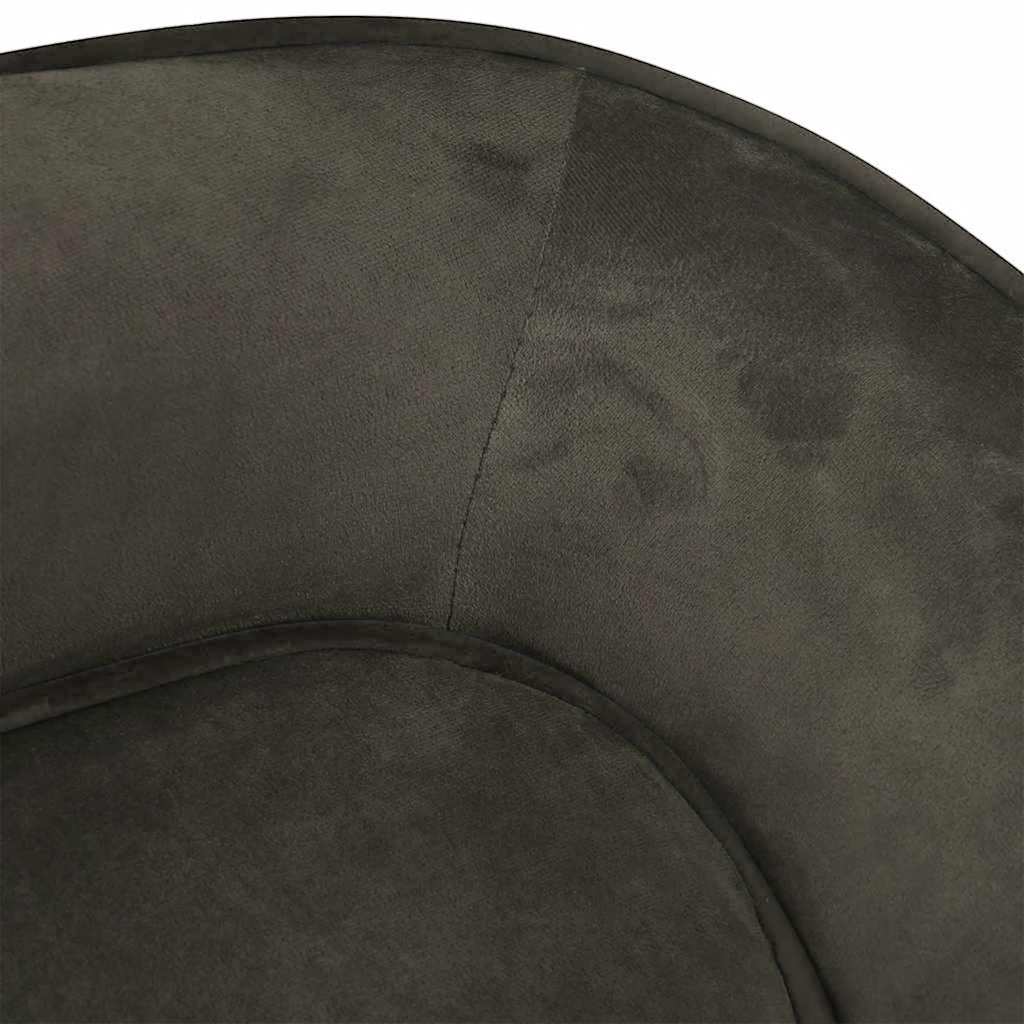 Hundesofa mørkegrå 67x47x36 cm plysj