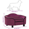 Hundesofa burgunder 67x47x36 cm plysj