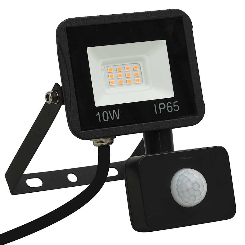 LED-flomlys med sensor 10 W varmhvit vidaXL