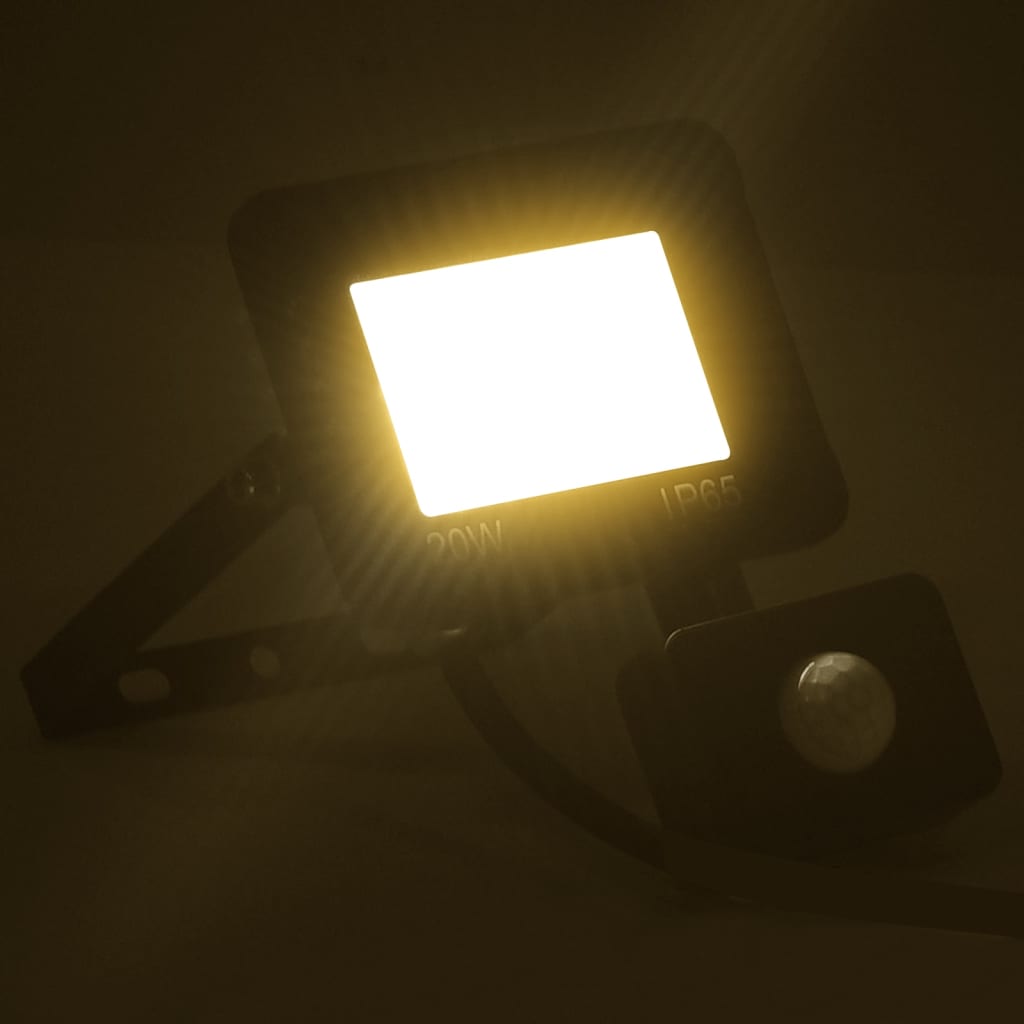 LED-flomlys med sensor 20 W varmhvit