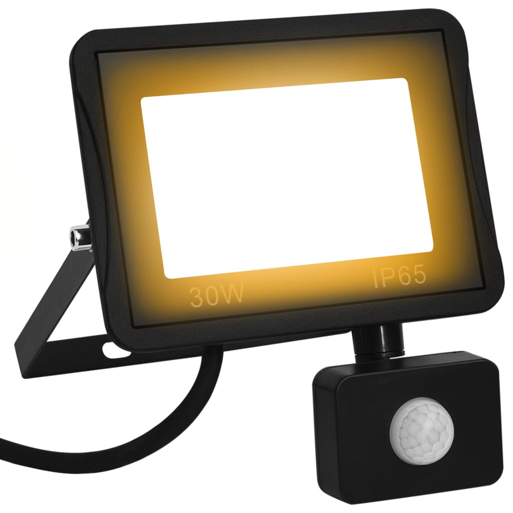LED-flomlys med sensor 30 W varmhvit