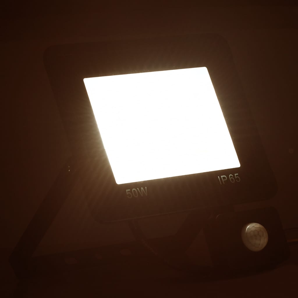 LED-flomlys med sensor 50 W varmhvit