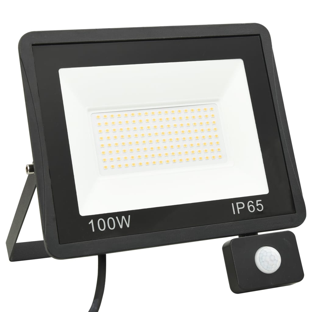 LED-flomlys med sensor 100 W varmhvit