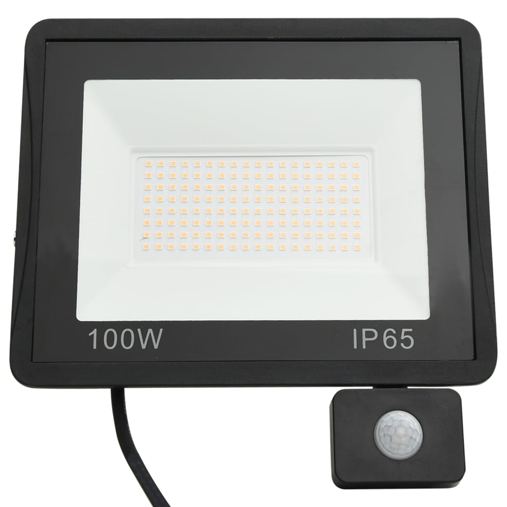 LED-flomlys med sensor 100 W varmhvit