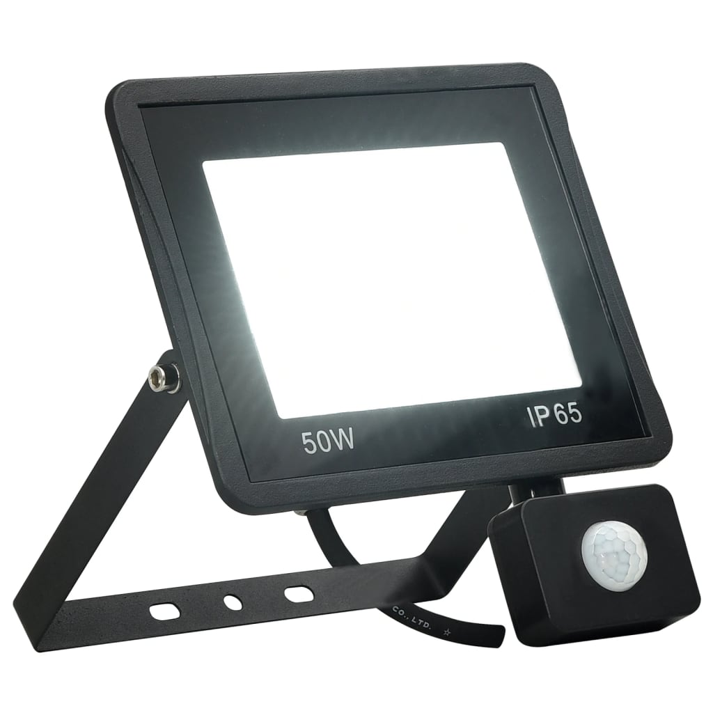 LED-flomlys med sensor 50 W kaldhvit