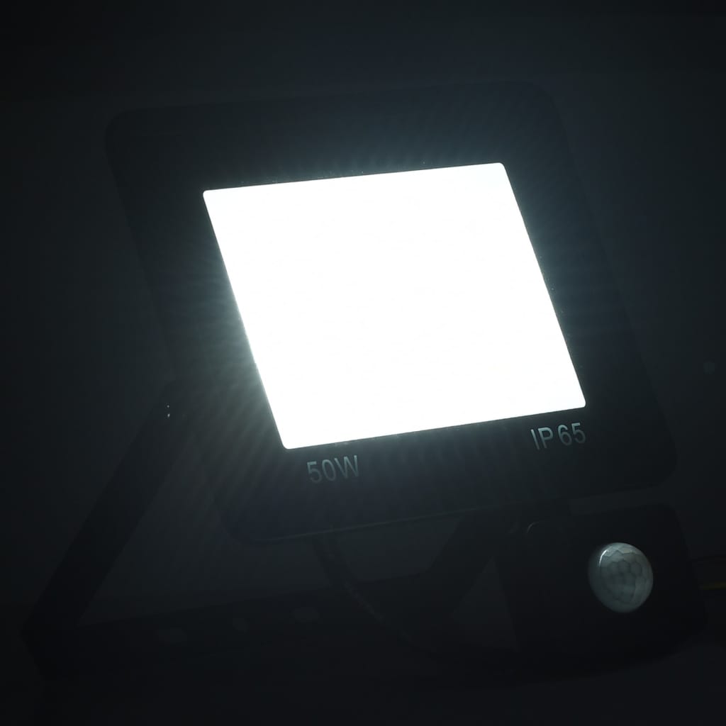 LED-flomlys med sensor 50 W kaldhvit