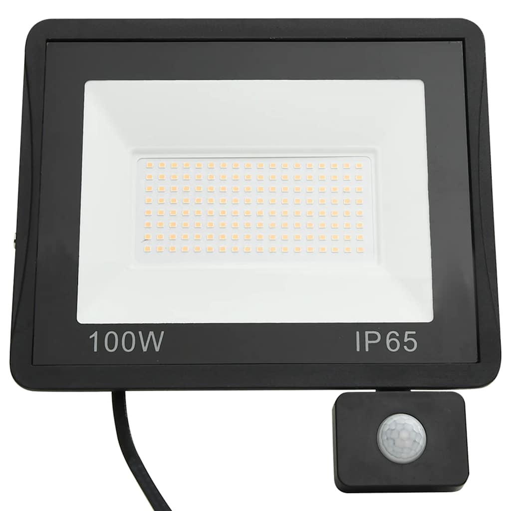 LED-flomlys med sensor 100 W kaldhvit