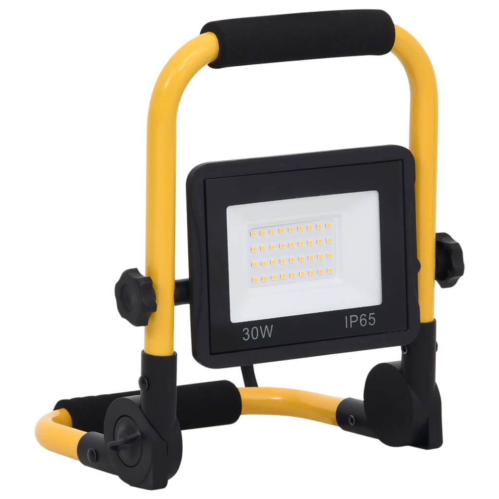 LED-flomlys med håndtak 30 W varmhvit