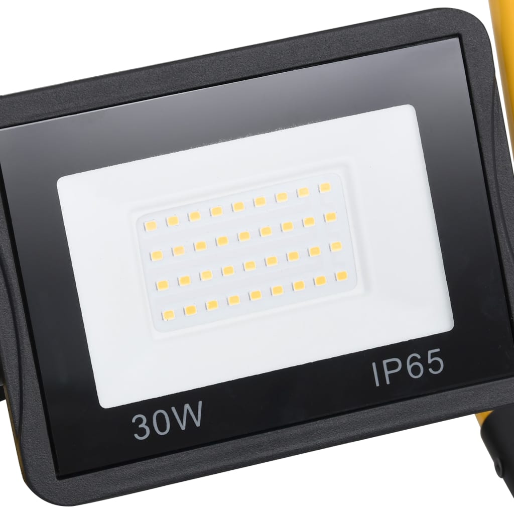 LED-flomlys med håndtak 30 W varmhvit