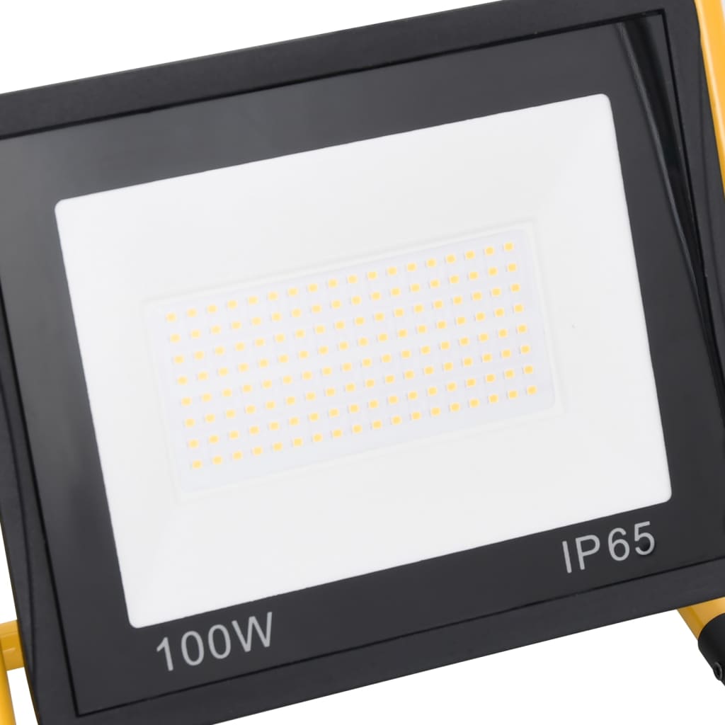 LED-flomlys med håndtak 100 W varmhvit