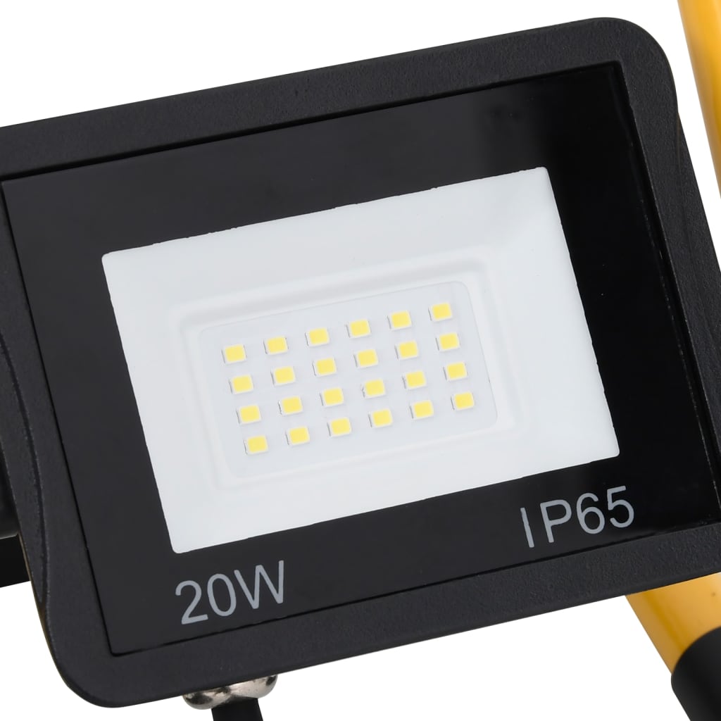 LED-flomlys med håndtak 20 W kaldhvit