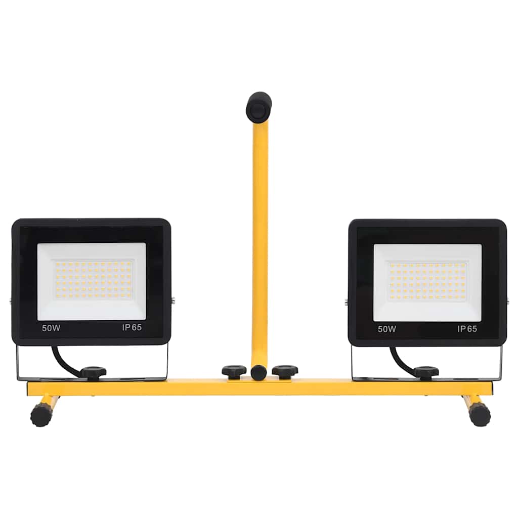LED-flomlys med håndtak 2x50 W varmhvit