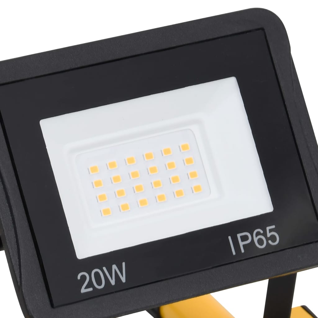 LED-flomlys med håndtak 2x20 W kaldhvit