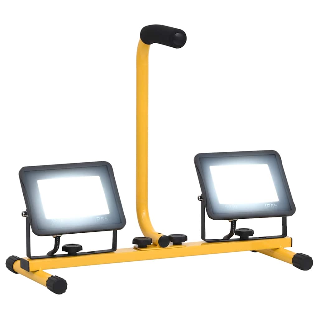 LED-flomlys med håndtak 2x30 W kaldhvit