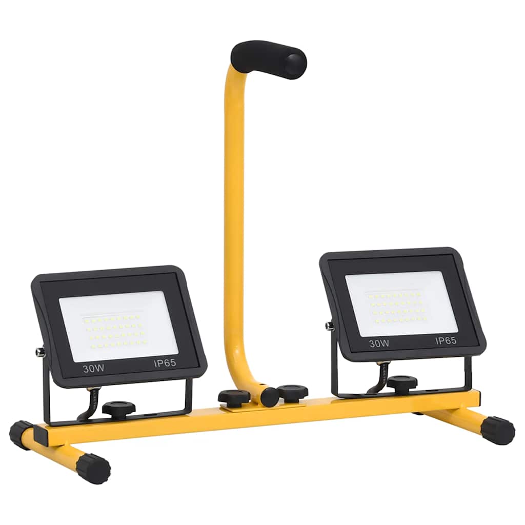 LED-flomlys med håndtak 2x30 W kaldhvit