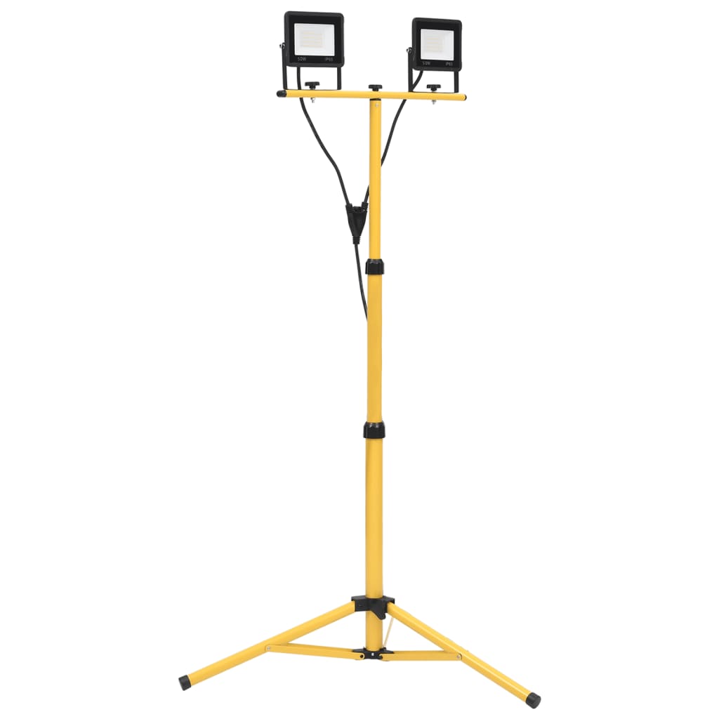 LED-flomlys med stativ 2x50 W varmhvit