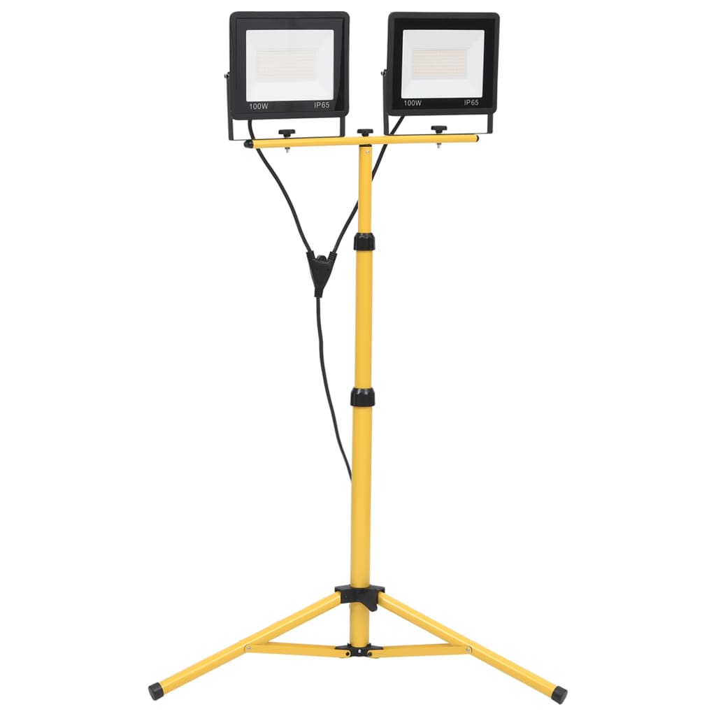 LED-flomlys med stativ 2x100 W varmhvit