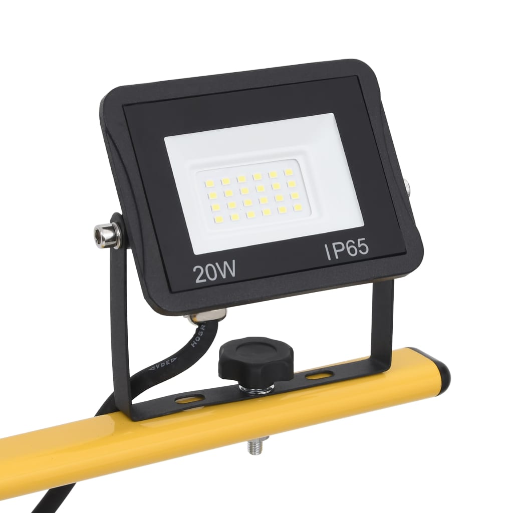 LED-flomlys med stativ 2x20 W kaldhvit